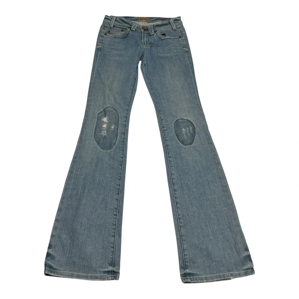 Yanük 6 Pocket Classic USA Made Cotton Blend Patchwork Jeans Womens 25 (27.5x34)